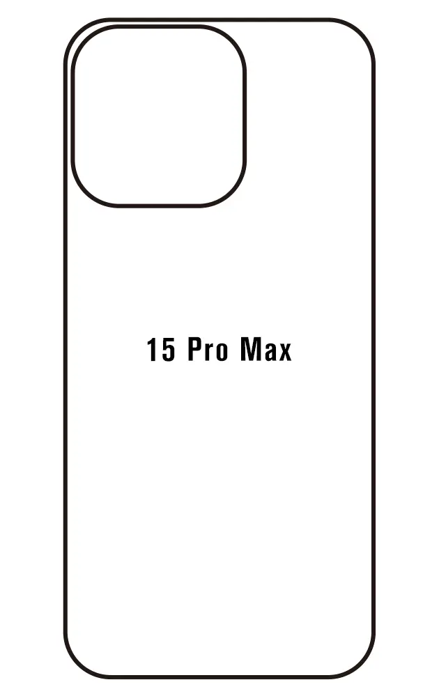 iPhone 15 Pro Max Zadní Hydrogel ochranná fólie (Střih Zadní část 1, Typ fólie Matná)