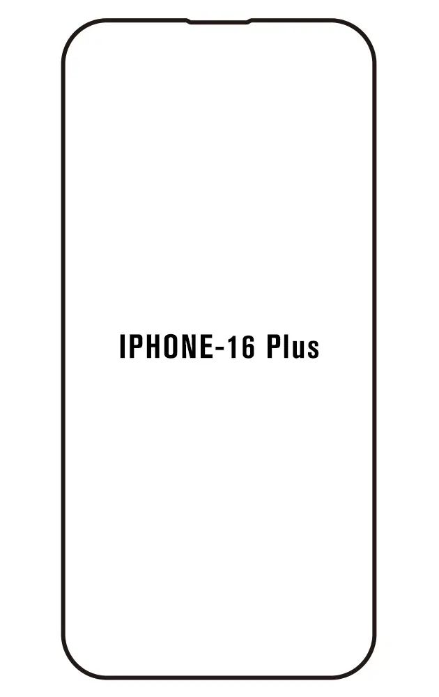 iPhone 16 Plus Přední Hydrogel ochranná fólie (Střih Přední 1, Typ fólie Proti modrému světlu)