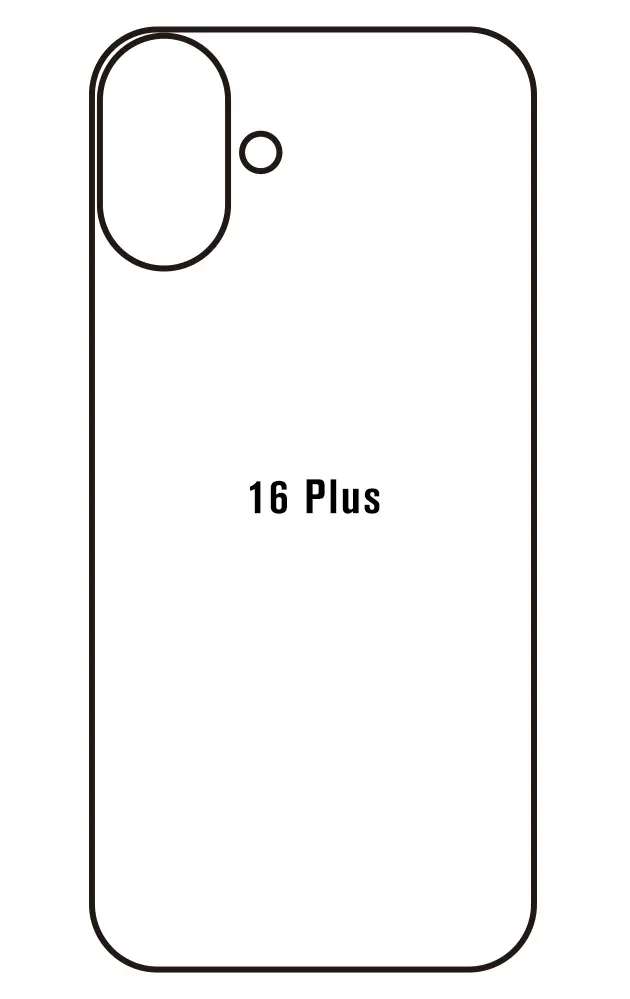 iPhone 16 Plus Zadní Hydrogel ochranná fólie (Střih Zadní část 1, Typ fólie Matná)