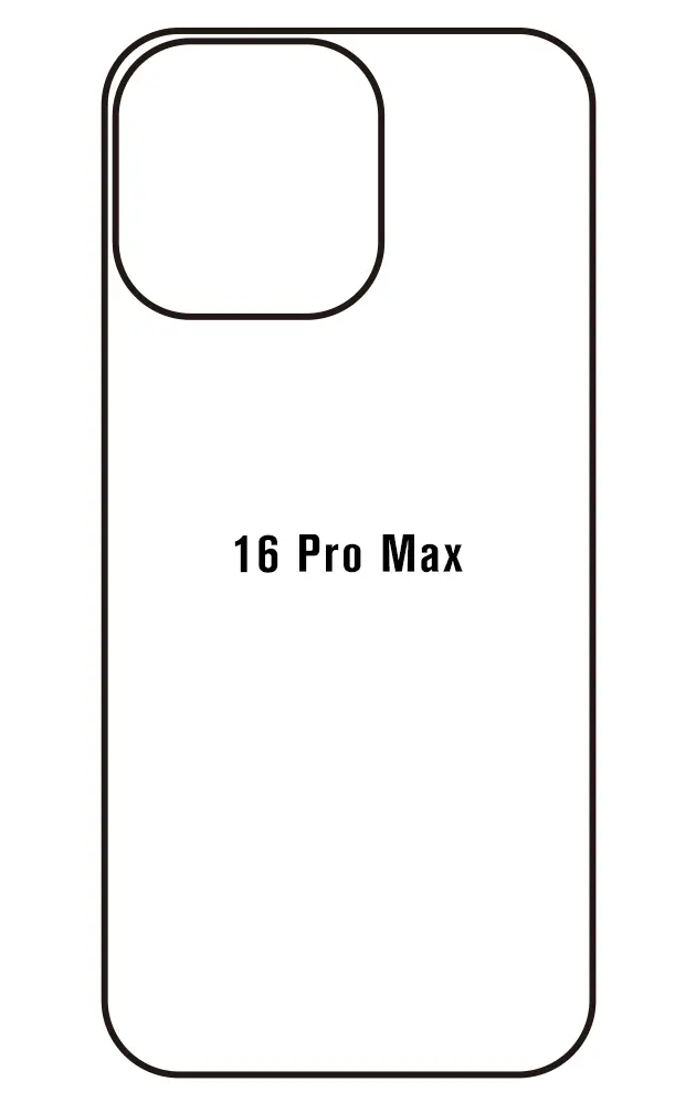 iPhone 16 Pro Max Zadní Hydrogel ochranná fólie (Střih Zadní část 1, Typ fólie Matná)