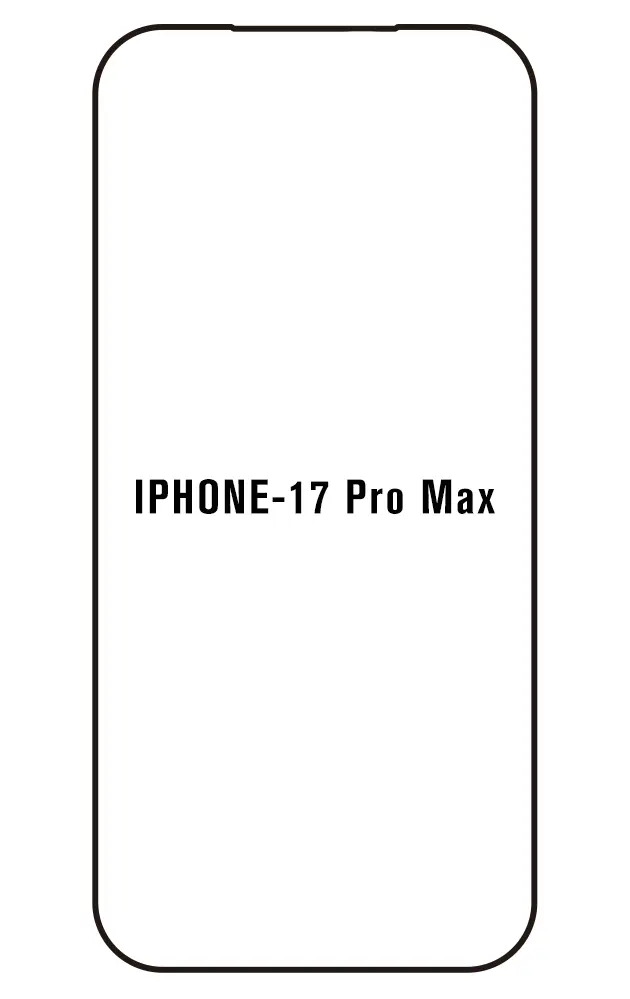 iPhone 17 Pro Max Přední Hydrogel ochranná fólie (Střih Přední 1, Typ fólie Proti modrému světlu)