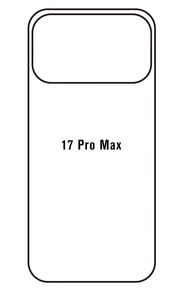 iPhone 17 Pro Max Zadní Hydrogel ochranná fólie (Střih Zadní část 1, Typ fólie Matná)