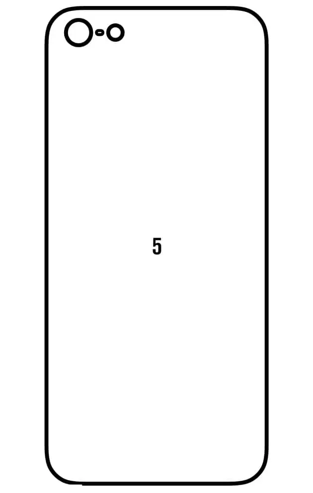iPhone 5 Zadní Hydrogel ochranná fólie (Střih Zadní část 1, Typ fólie Matná)