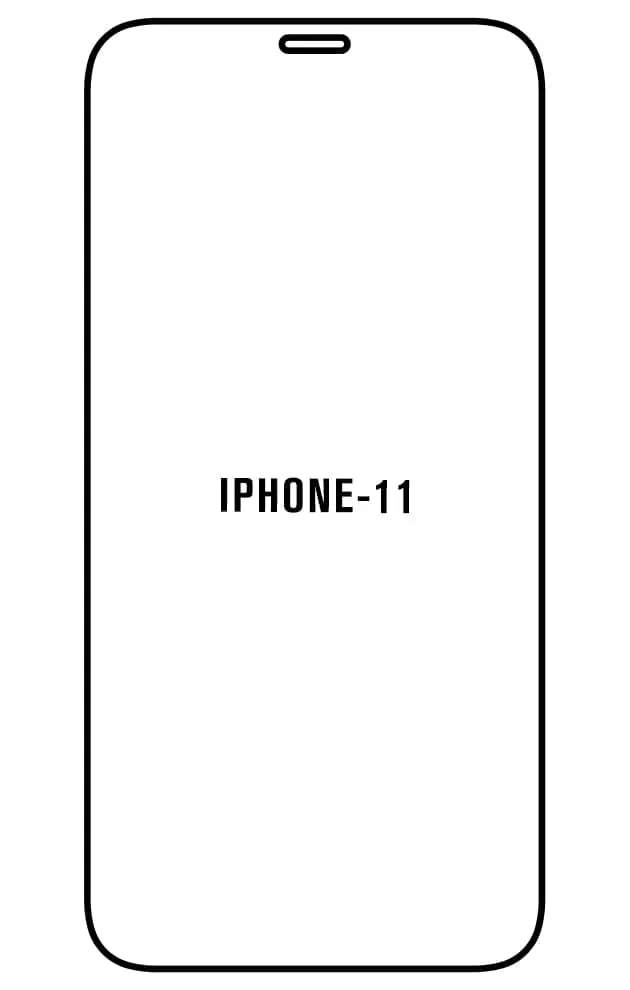 iPhone 11 Přední Hydrogel ochranná fólie (Střih Přední 1, Typ fólie Proti modrému světlu)