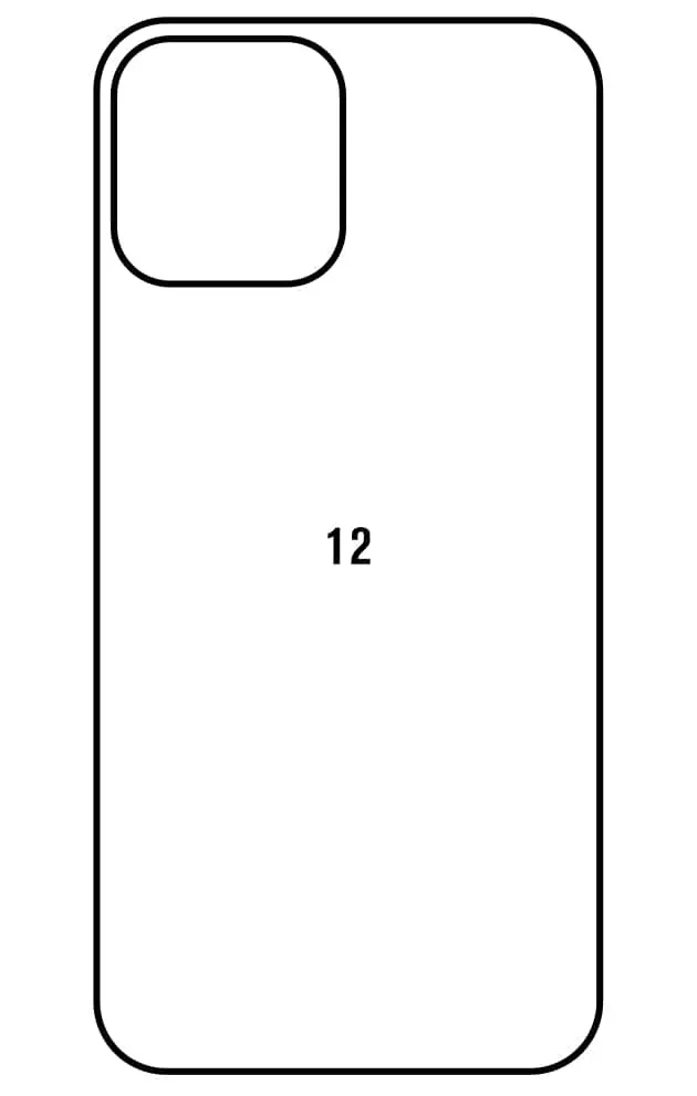 iPhone 12 Zadní Hydrogel ochranná fólie (Střih Zadní část 1, Typ fólie Matná)