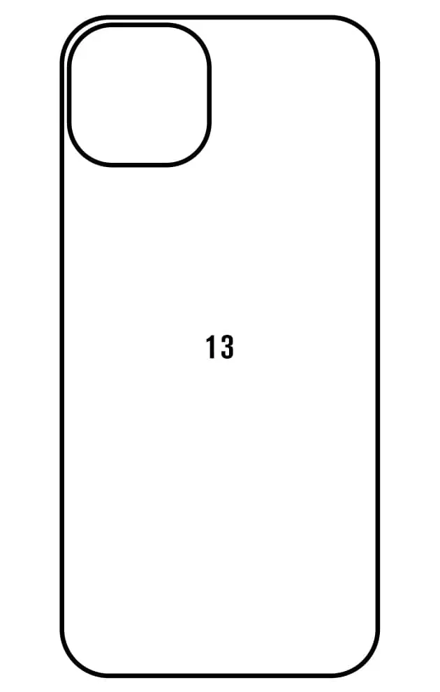 iPhone 13 Zadní Hydrogel ochranná fólie (Střih Zadní část 1, Typ fólie Matná)