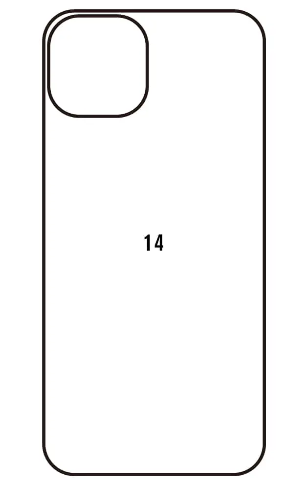 iPhone 14 Zadní Hydrogel ochranná fólie (Střih Zadní část 1, Typ fólie Matná)