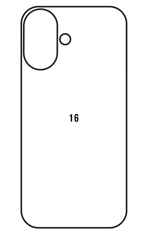 iPhone 16 Zadní Hydrogel ochranná fólie (Střih Zadní část 1, Typ fólie Matná)