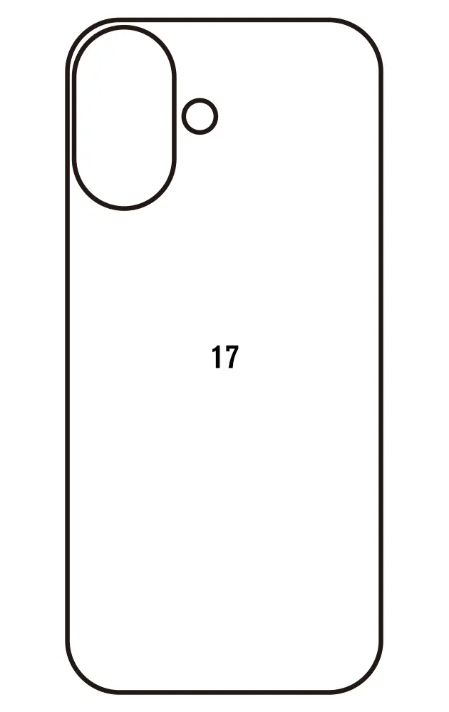 iPhone 17 Zadní Hydrogel ochranná fólie (Střih Zadní část 1, Typ fólie Matná)
