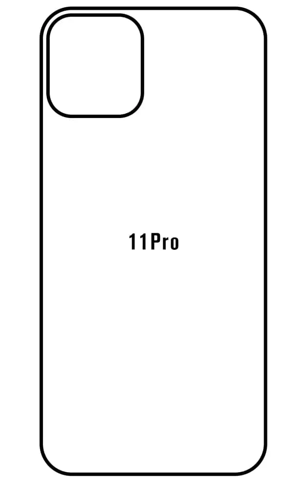 iPhone 11 Pro Zadní Hydrogel ochranná fólie (Střih Zadní část 1, Typ fólie Matná)