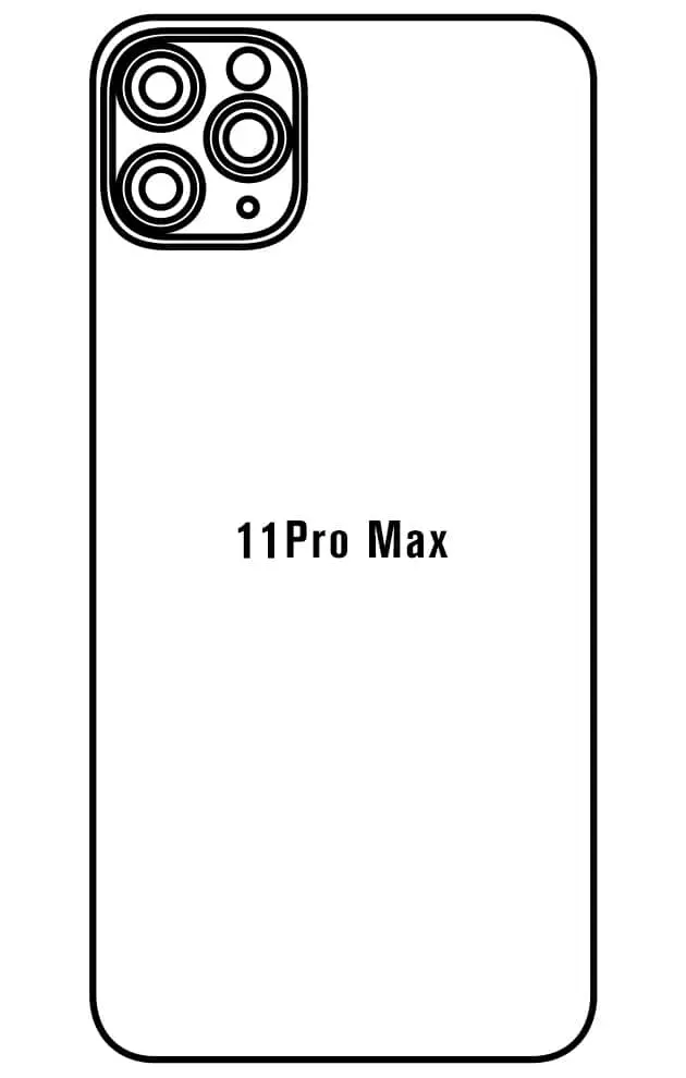 iPhone 11 Pro Max Zadní Hydrogel ochranná fólie (Střih Zadní část 1, Typ fólie Matná)