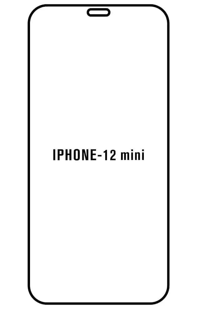 iPhone 12 mini Přední Hydrogel ochranná fólie (Střih Přední 1, Typ fólie Proti modrému světlu)
