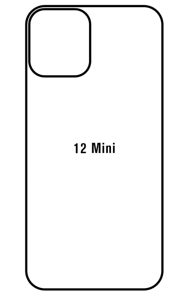 iPhone 12 mini Zadní Hydrogel ochranná fólie (Střih Zadní část 1, Typ fólie Matná)