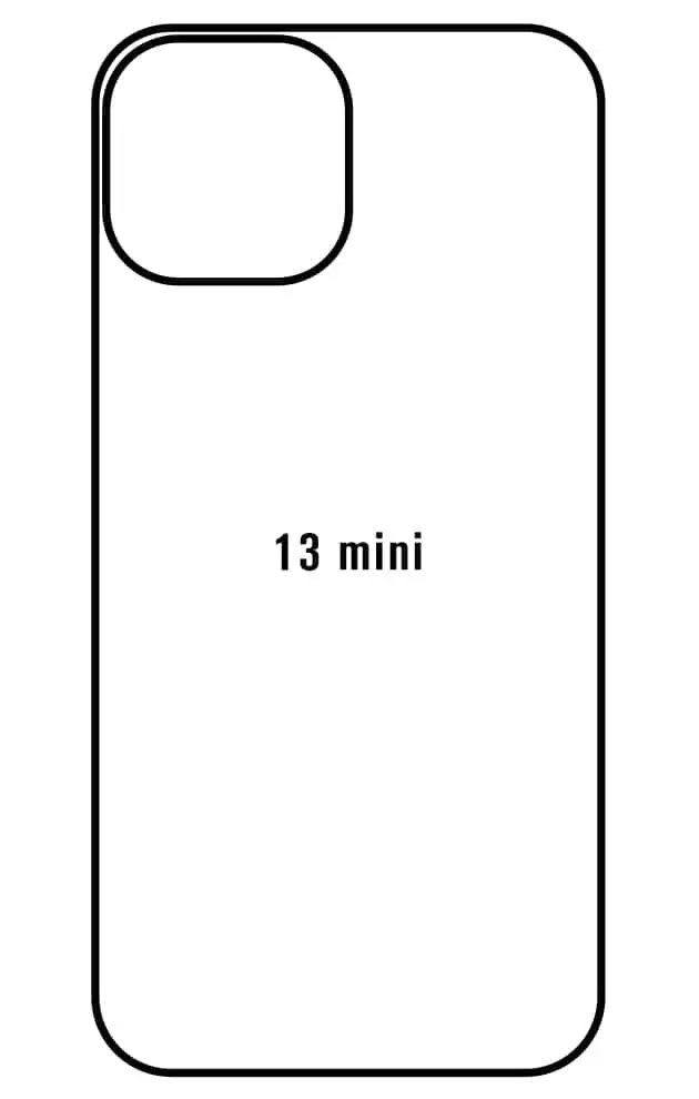 iPhone 13 Mini Zadní Hydrogel ochranná fólie (Střih Zadní část 1, Typ fólie Matná)