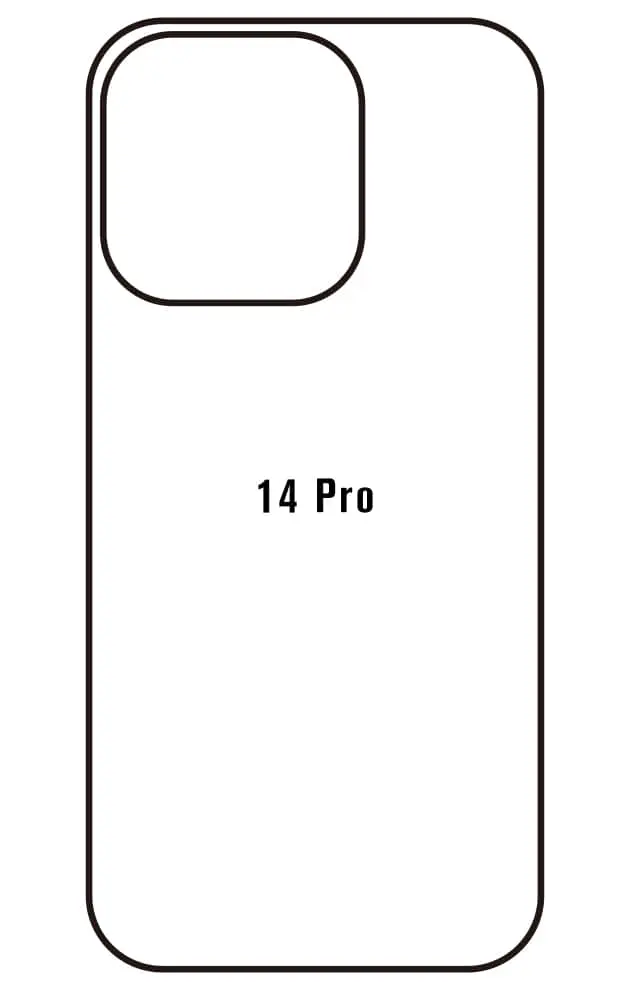 iPhone 14 Pro Zadní Hydrogel ochranná fólie (Střih Zadní část 1, Typ fólie Matná)
