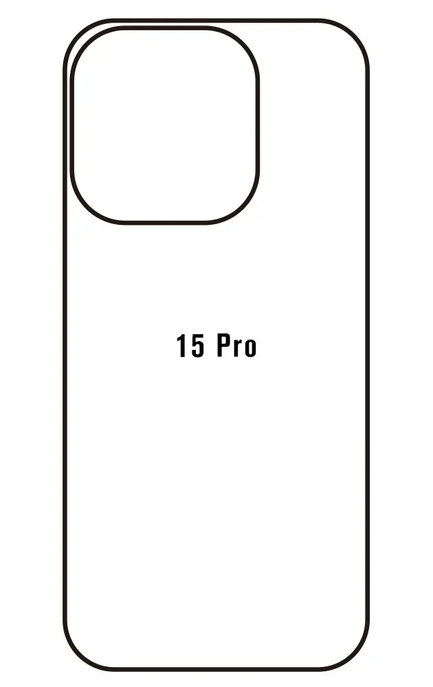 iPhone 15 Pro Zadní Hydrogel ochranná fólie (Střih Zadní část 1, Typ fólie Matná)