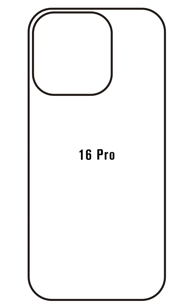 iPhone 16 Pro Zadní Hydrogel ochranná fólie (Střih Zadní část 1, Typ fólie Matná)