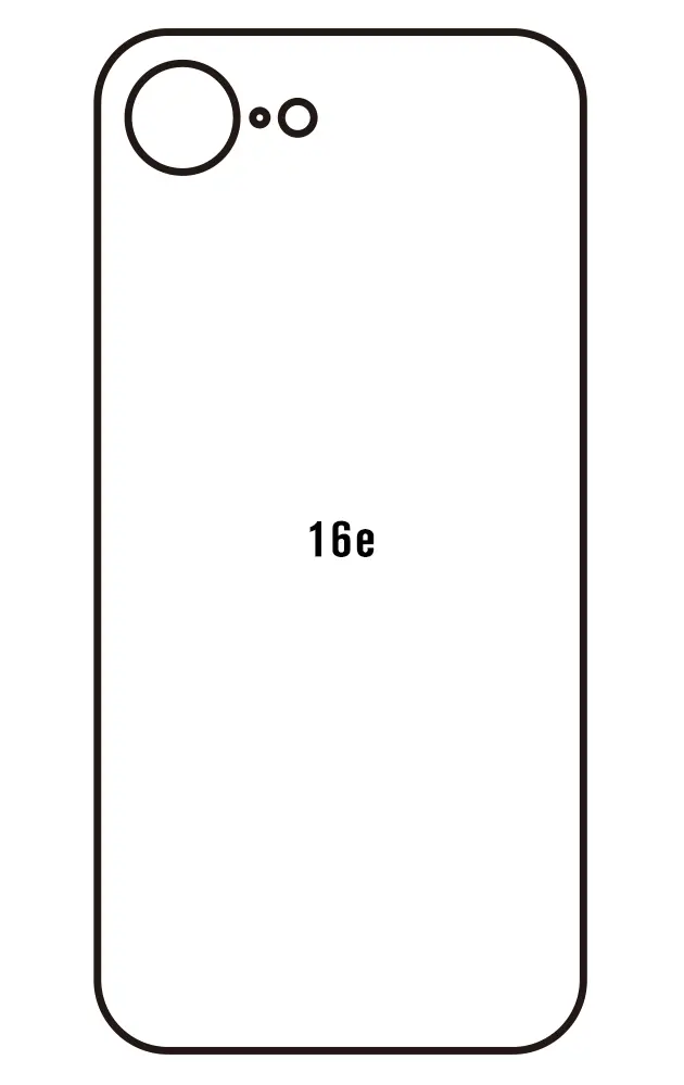 iPhone 16e Zadní Hydrogel ochranná fólie (Střih Zadní část 1, Typ fólie Matná)