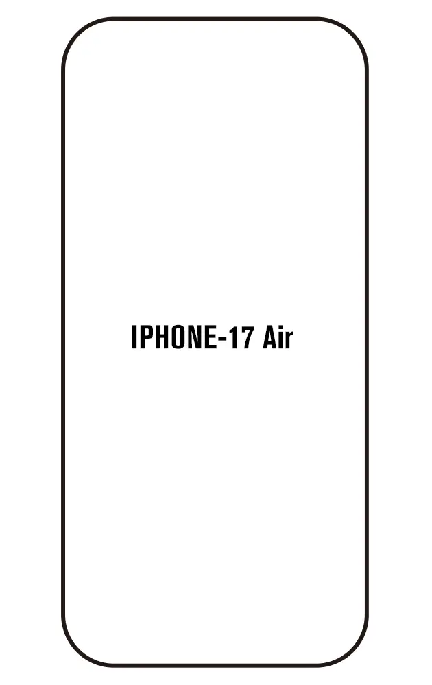 iPhone 17 Air Přední Hydrogel ochranná fólie (Střih Přední 1, Typ fólie Proti modrému světlu)