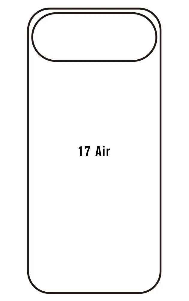 iPhone 17 Air Zadní Hydrogel ochranná fólie (Střih Zadní část 1, Typ fólie Matná)