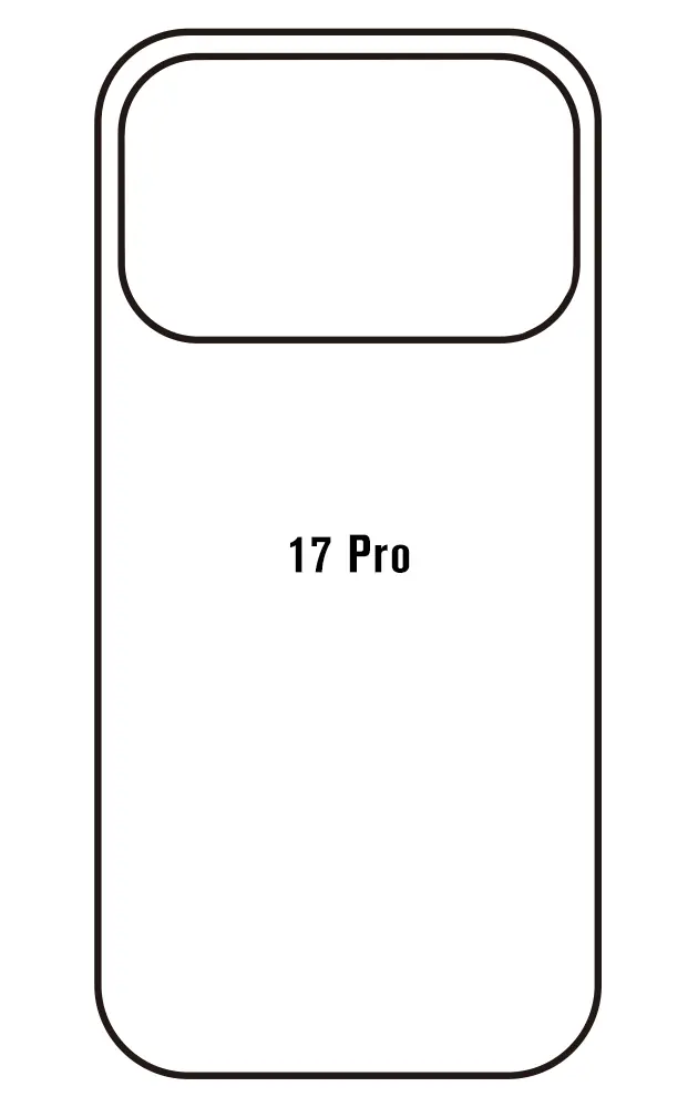 iPhone 17 Pro Zadní Hydrogel ochranná fólie (Střih Zadní část 1, Typ fólie Matná)