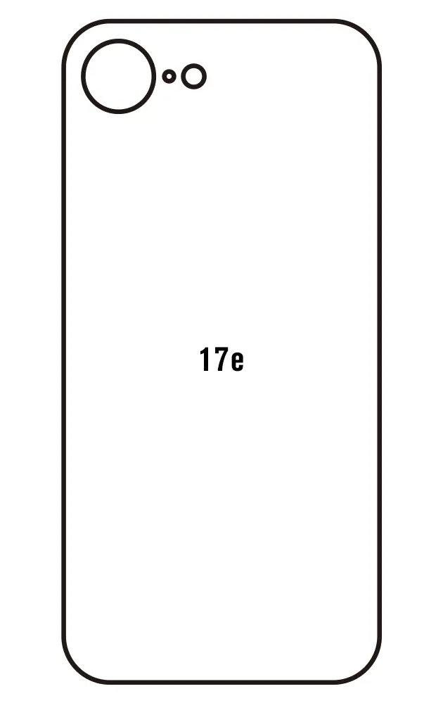 iPhone 17e Zadní Hydrogel ochranná fólie (Střih Zadní část 1, Typ fólie Matná)