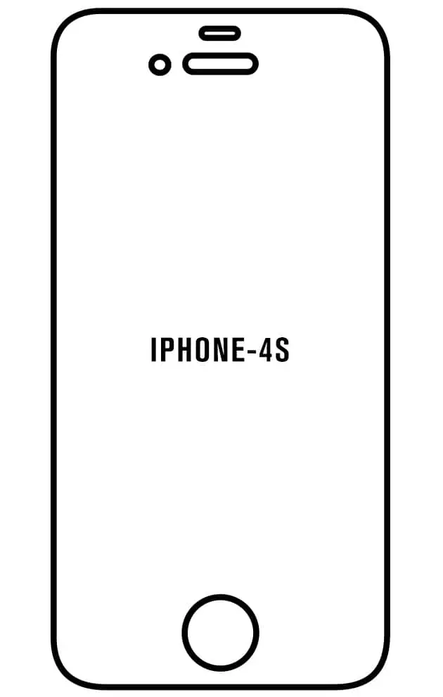 iPhone 4S Přední Hydrogel ochranná fólie (Střih Přední 1, Typ fólie Proti modrému světlu)
