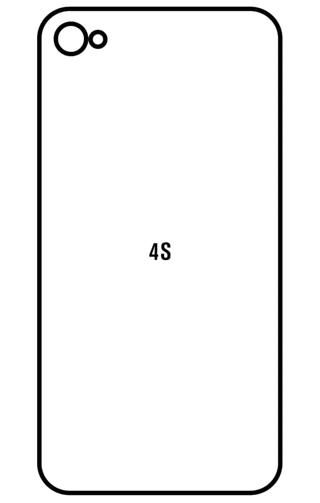 iPhone 4S Zadní Hydrogel ochranná fólie (Střih Zadní část 1, Typ fólie Matná)
