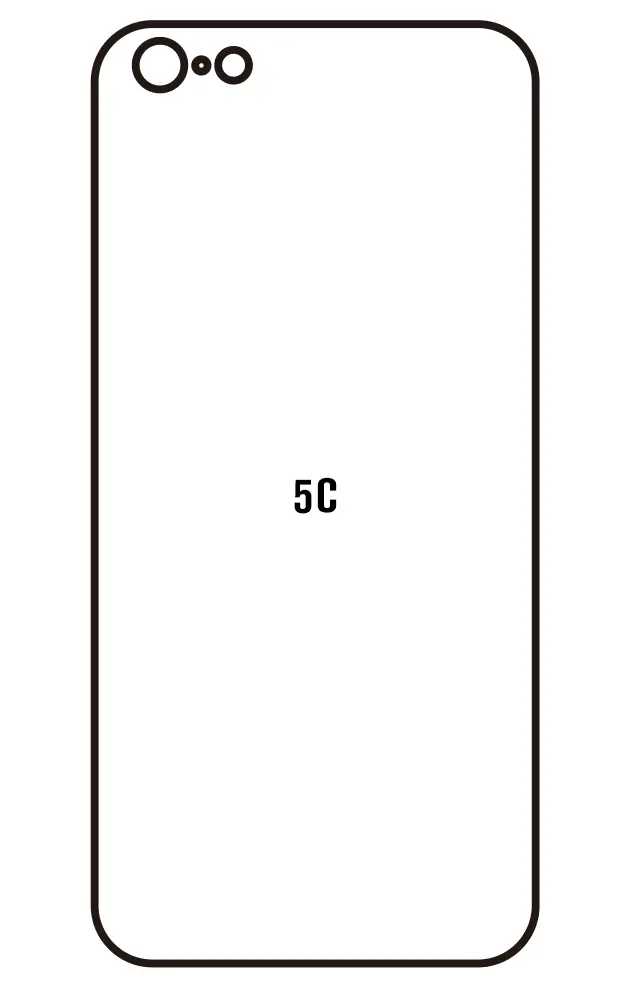 iPhone 5C Zadní Hydrogel ochranná fólie (Střih Zadní část 1, Typ fólie Matná)