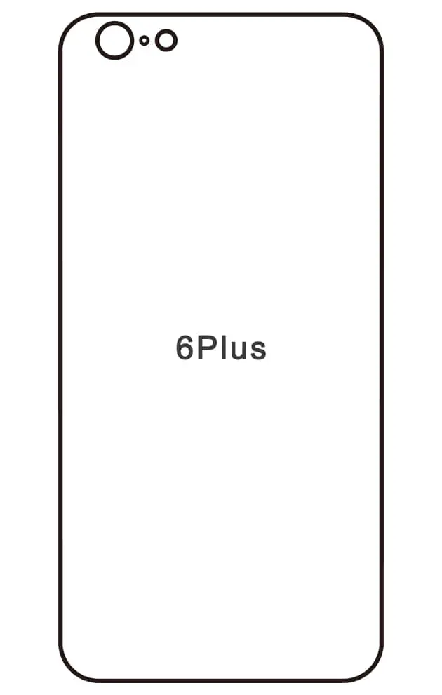 iPhone 6 Plus Zadní Hydrogel ochranná fólie (Střih Zadní část 1, Typ fólie Matná)