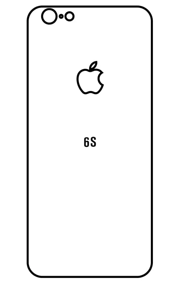 iPhone 6S Zadní Hydrogel ochranná fólie (Střih Zadní část 3, Typ fólie Matná)
