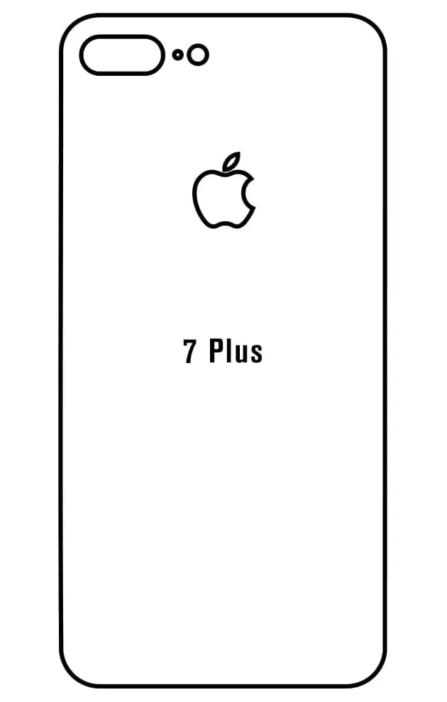 iPhone 7 Plus Zadní Hydrogel ochranná fólie (Střih Zadní část 3, Typ fólie Matná)