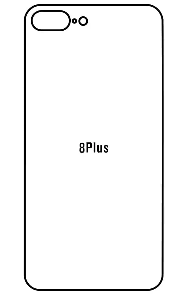 iPhone 8 Plus Zadní Hydrogel ochranná fólie (Střih Zadní část 1, Typ fólie Matná)