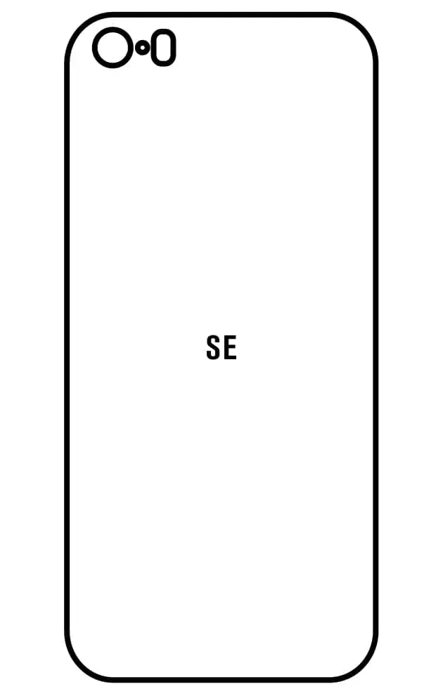 iPhone SE 2016 Zadní Hydrogel ochranná fólie (Střih Zadní část 1, Typ fólie Matná)