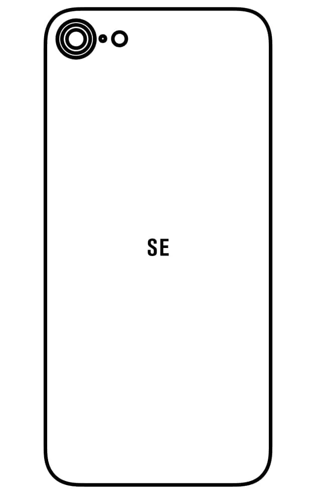 iPhone SE 2020 Zadní Hydrogel ochranná fólie (Střih Zadní část 1, Typ fólie Matná)