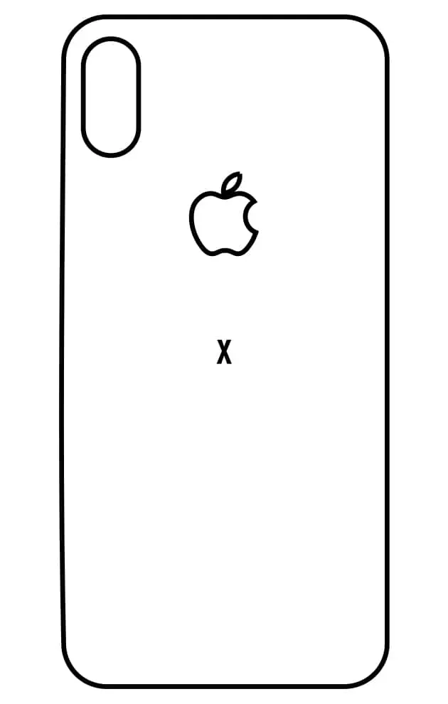 iPhone X Zadní Hydrogel ochranná fólie (Střih Zadní část 4, Typ fólie Matná)