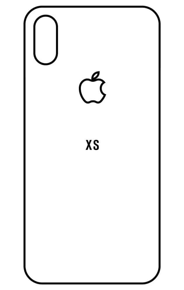 iPhone XS Zadní Hydrogel ochranná fólie (Střih Zadní část 3, Typ fólie Matná)
