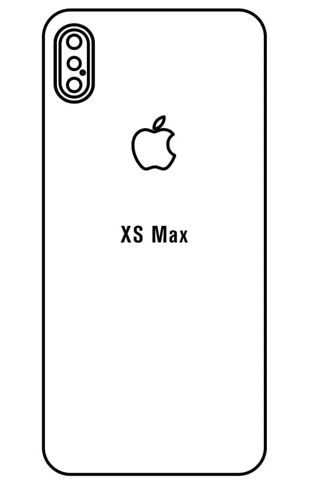 iPhone XS Max Zadní Hydrogel ochranná fólie (Střih Zadní část 3, Typ fólie Matná)