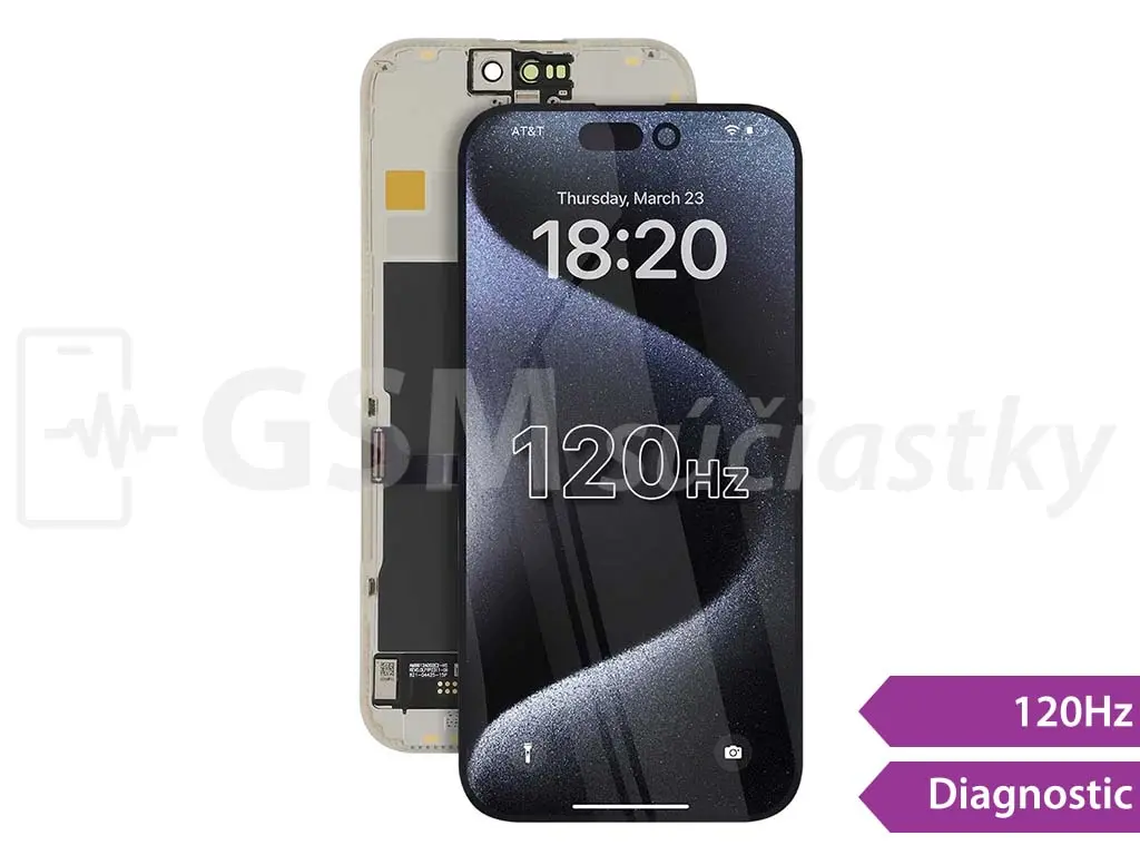 iPhone 16 Pro LCD displej + dotykové sklo zobrazující se jako Originál