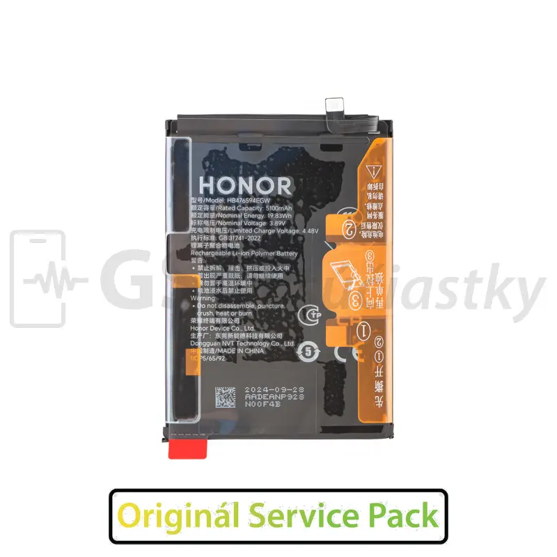 Baterie Honor X7c, Play9T, 200 Smart, X6b, X6a – HB476594EGW – Originál Service Pack