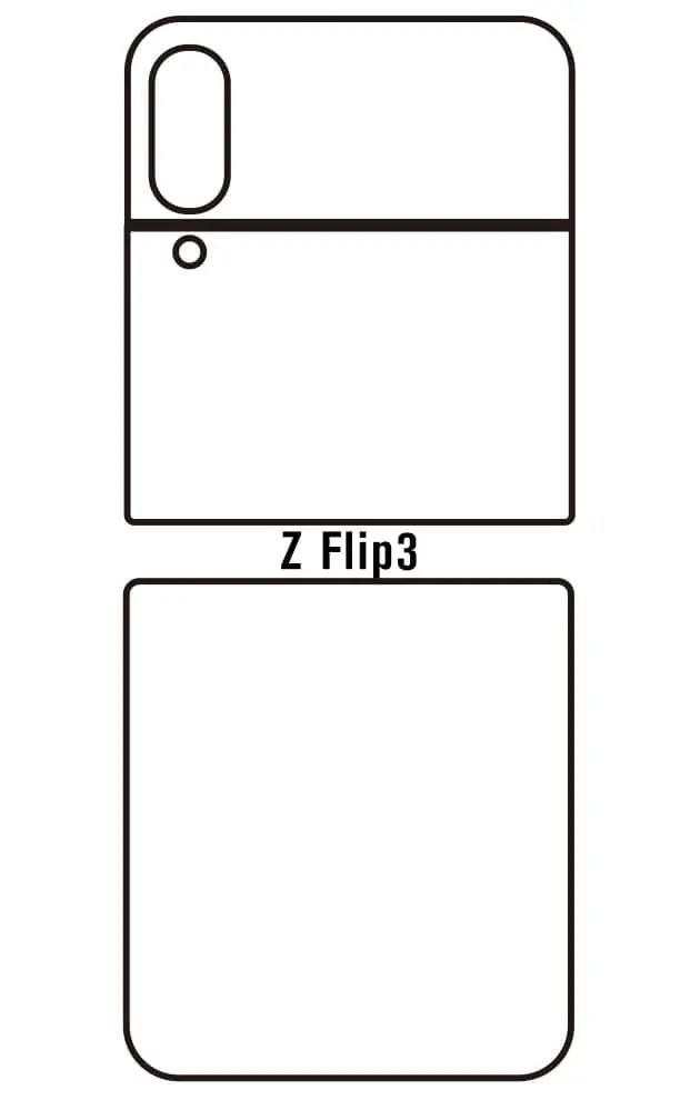 Samsung Z Flip3 5G Zadní Hydrogel ochranná fólie