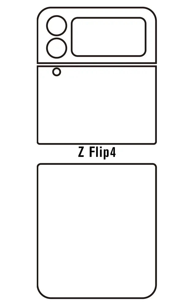 Samsung Z Flip4 Zadní Hydrogel ochranná fólie