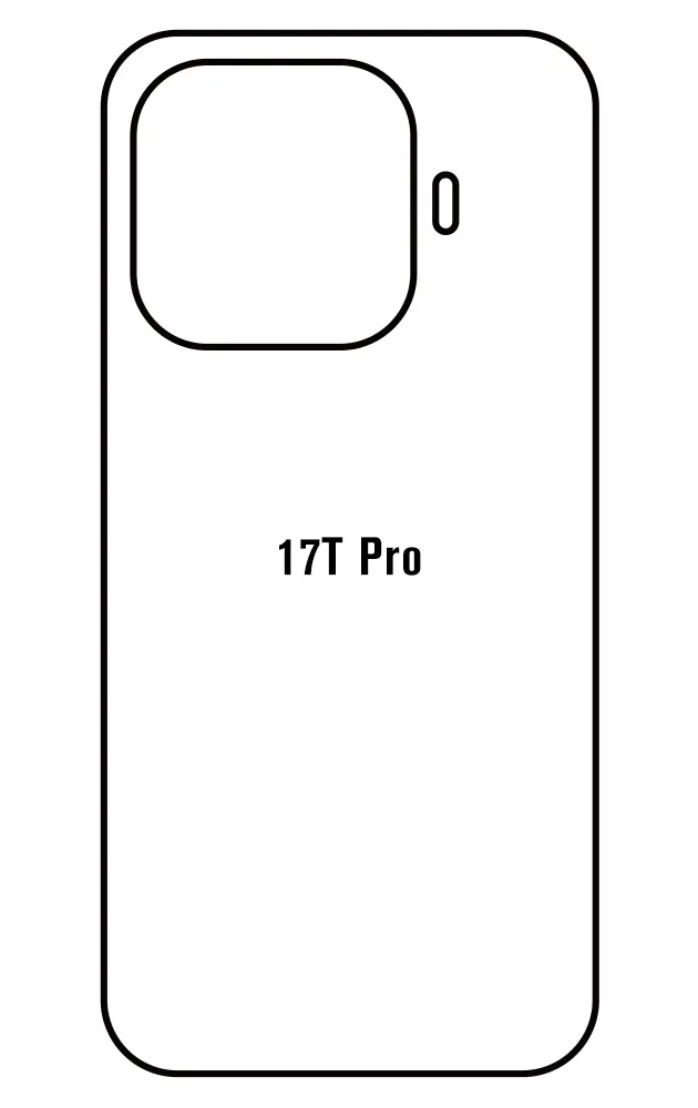Xiaomi 17T Pro Zadní Hydrogel ochranná fólie (Střih Zadní část 1)
