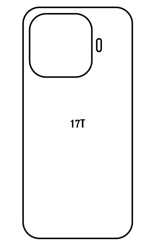 Xiaomi 17T Zadní Hydrogel ochranná fólie (Střih Zadní část 1)