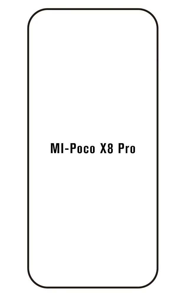 Xiaomi Poco X8 Pro Přední Hydrogel ochranná fólie (Střih Přední 1)