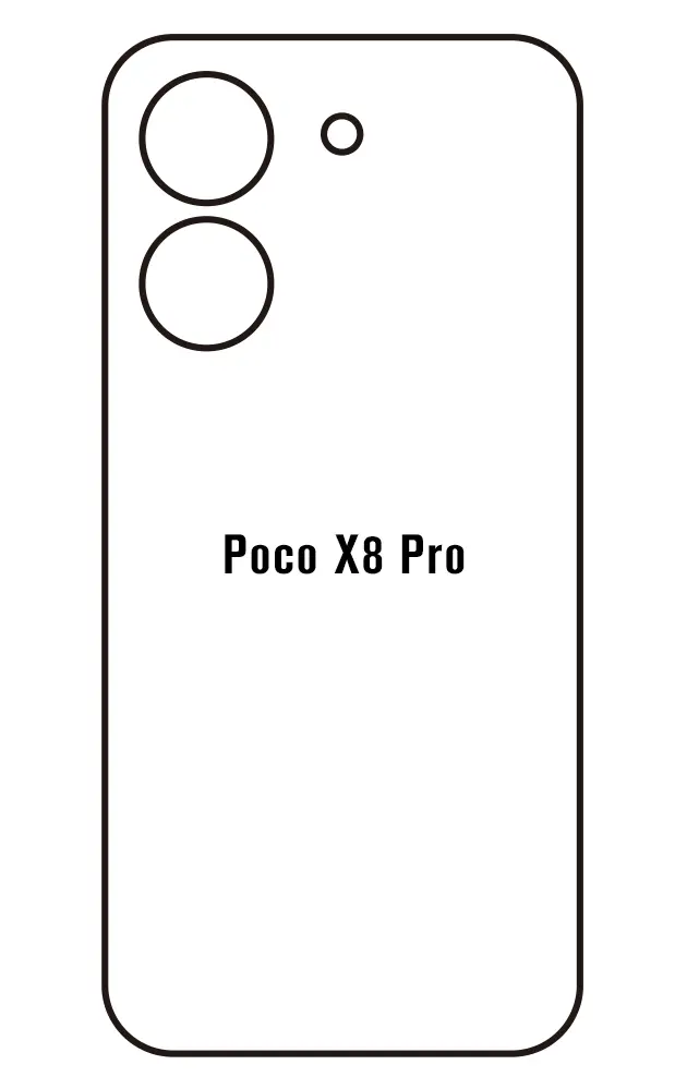 Xiaomi Poco X8 Pro Zadní Hydrogel ochranná fólie (Střih Zadní část 1)