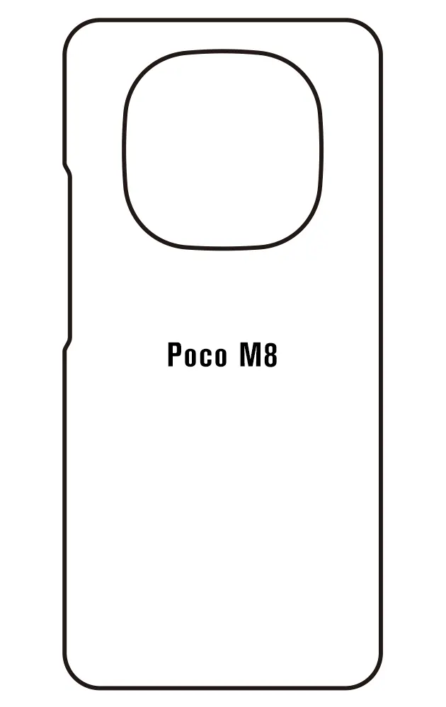 Xiaomi Poco M8 5G Zadní Hydrogel ochranná fólie (Střih Zadní část 1)