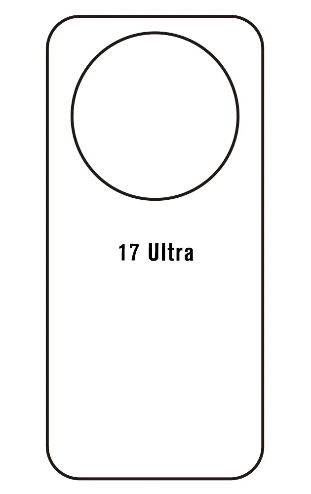 Xiaomi 17 Ultra Zadní Hydrogel ochranná fólie (Střih Zadní část 1)