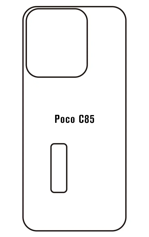 Xiaomi Poco C85 5G Zadní Hydrogel ochranná fólie (Střih Zadní část 1)