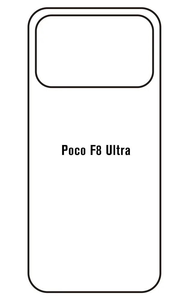 Xiaomi Poco F8 Ultra Zadní Hydrogel ochranná fólie (Střih Zadní část 1)